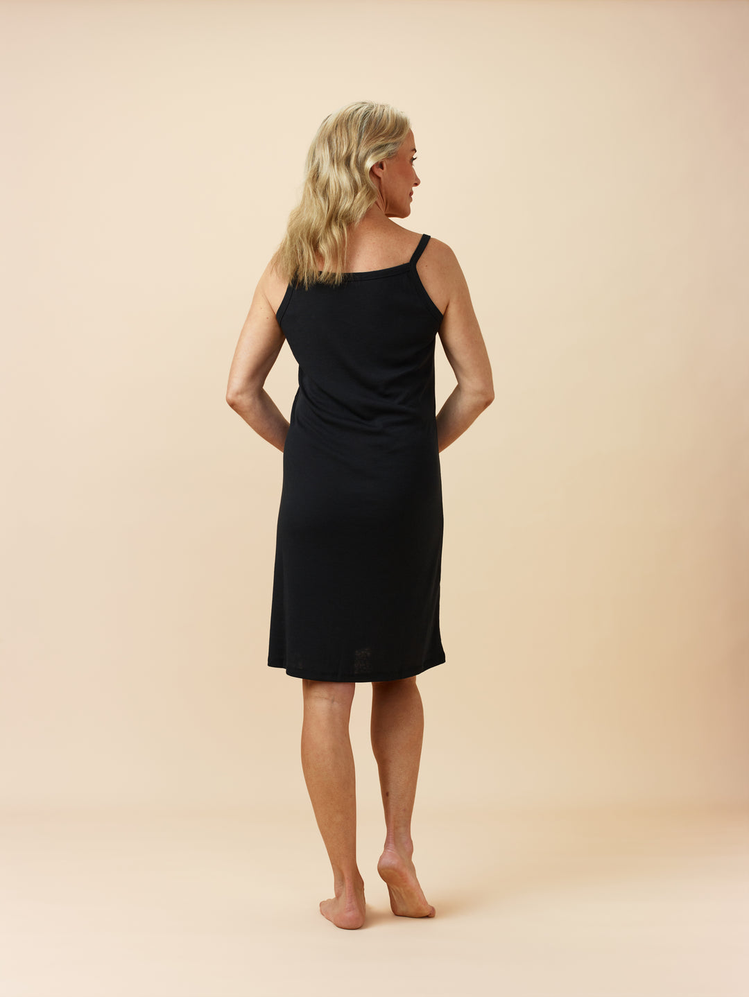 V Neck Nightie – Black